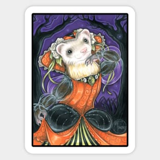 Ferret Halloween Princess - Ferret Sticker